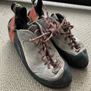 La Sportiva Women's Gray and Coral Climbing Shoes
